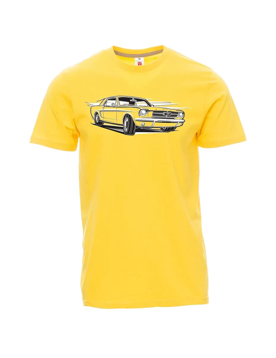 Męski t-shirt żółty Mustang