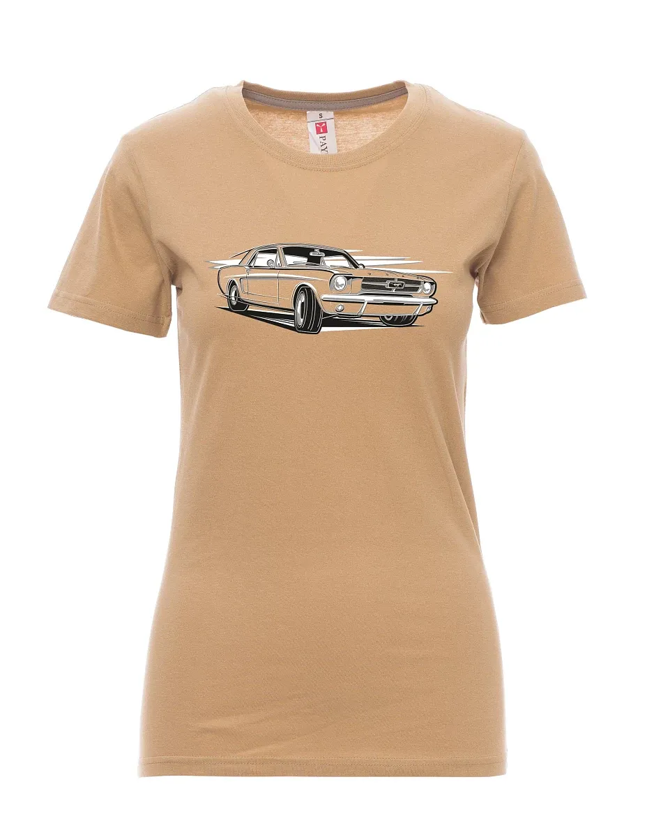 Damski t-shirt brązowy Mustang