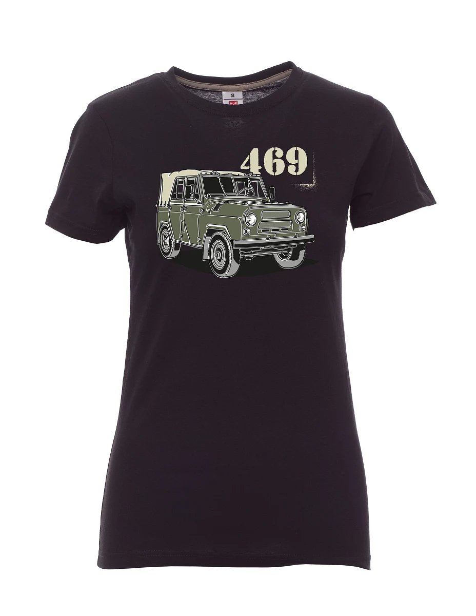 Damski t-shirt czarny UAZ 469