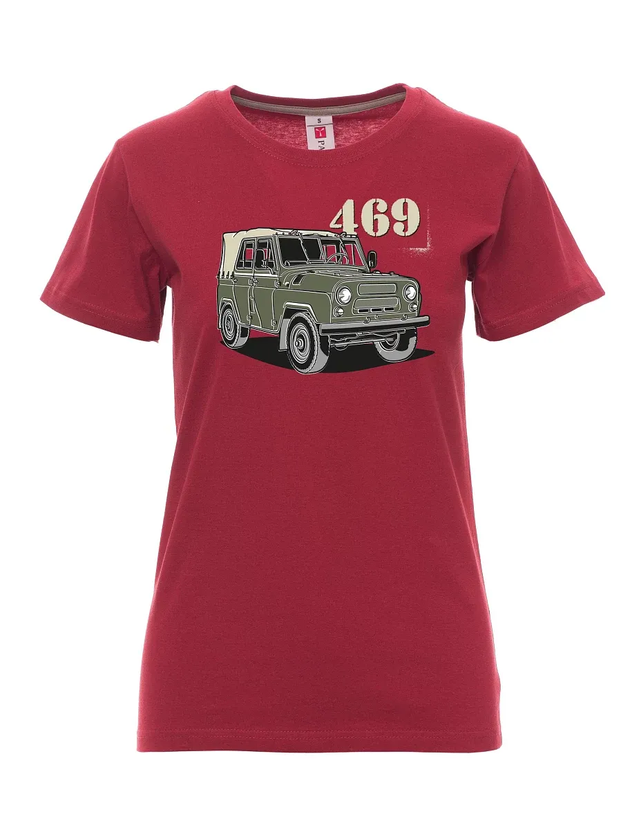 Damski t-shirt bordowy UAZ 469