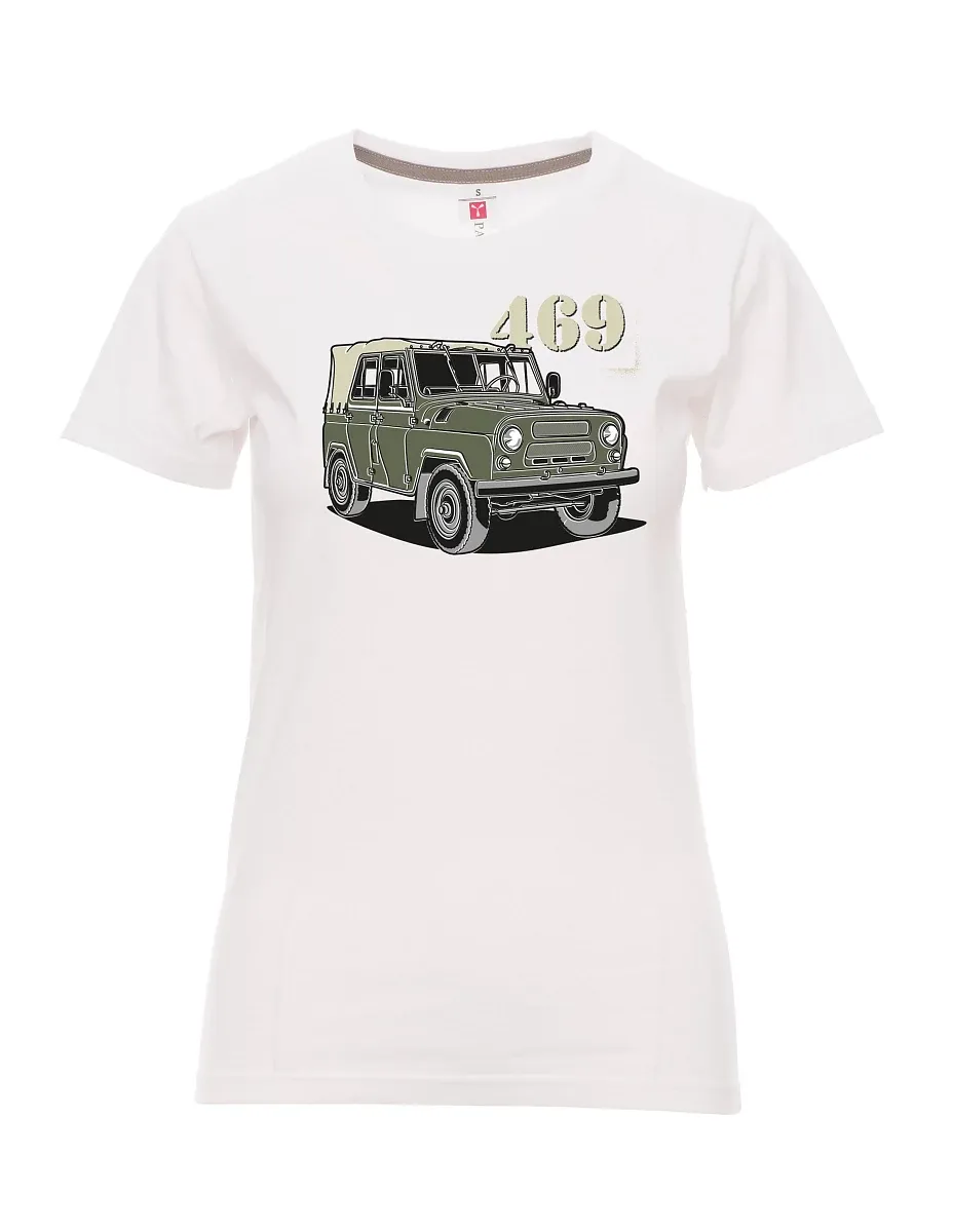 Damski t-shirt biały UAZ 469