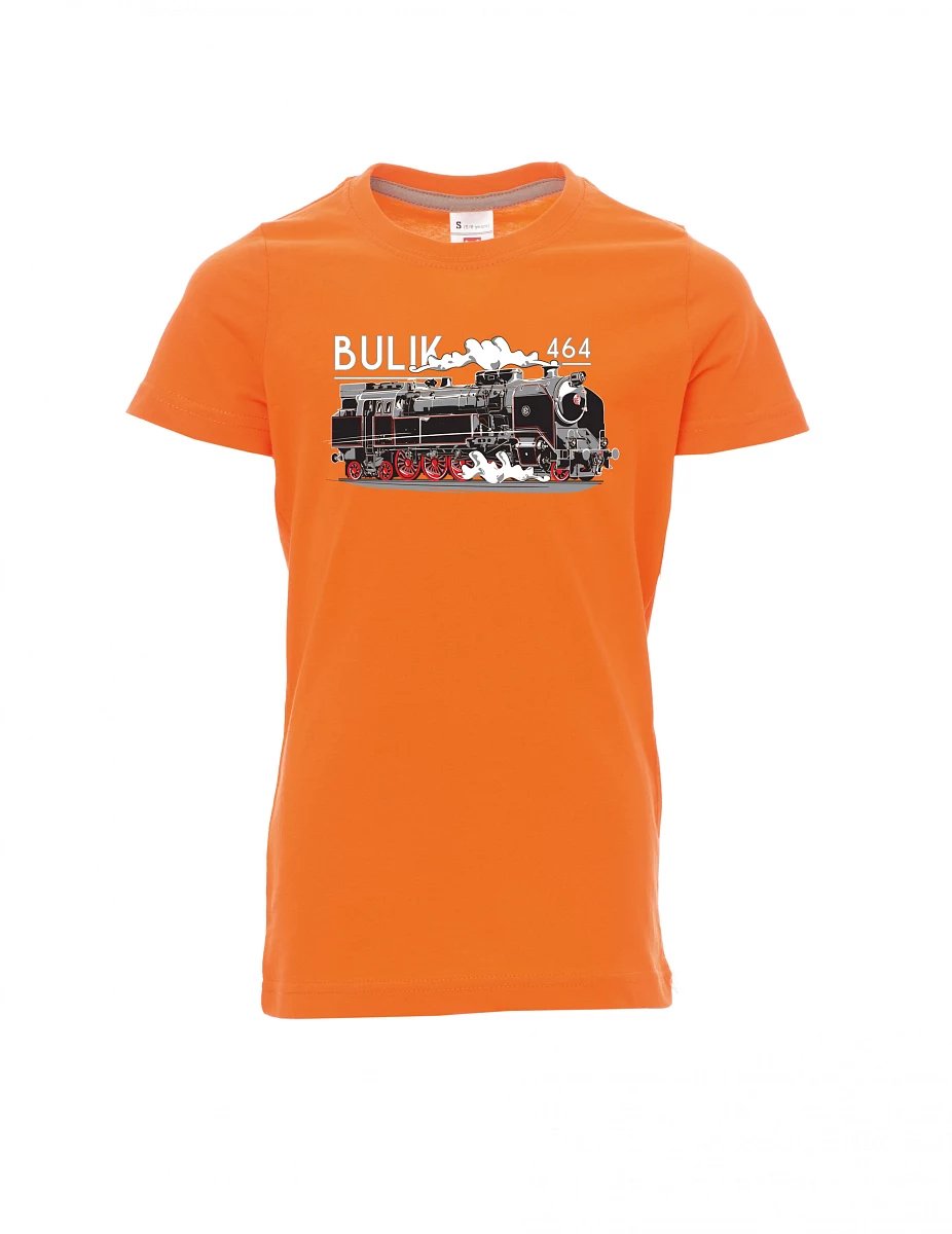 Dziecięcy t-shirt pomarańczowy Lokomotywa 464