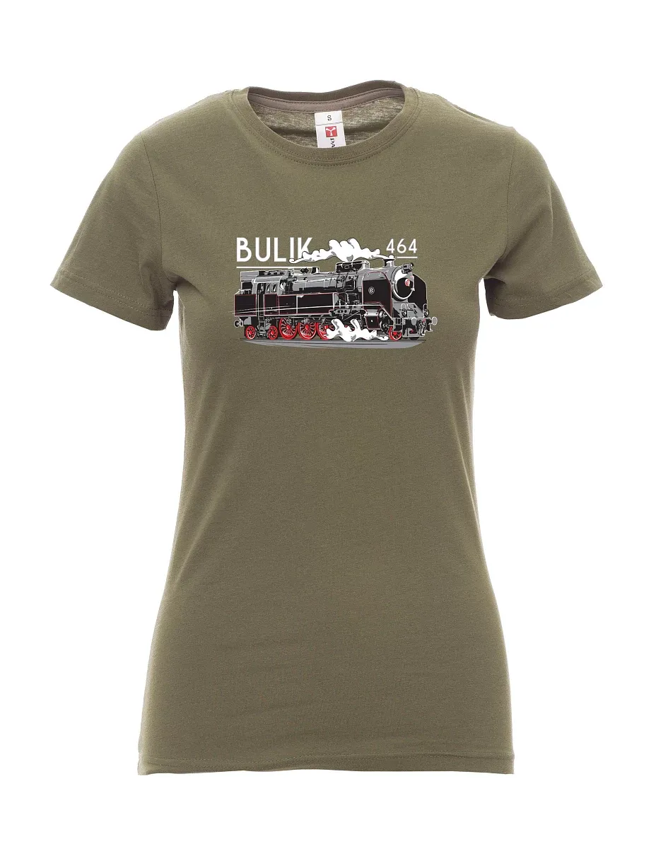 Damski t-shirt khaki Lokomotywa 464
