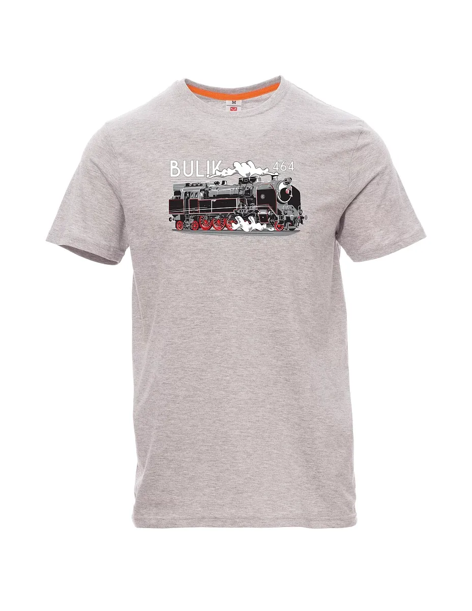 Męski t-shirt szary melanż Lokomotywa 464
