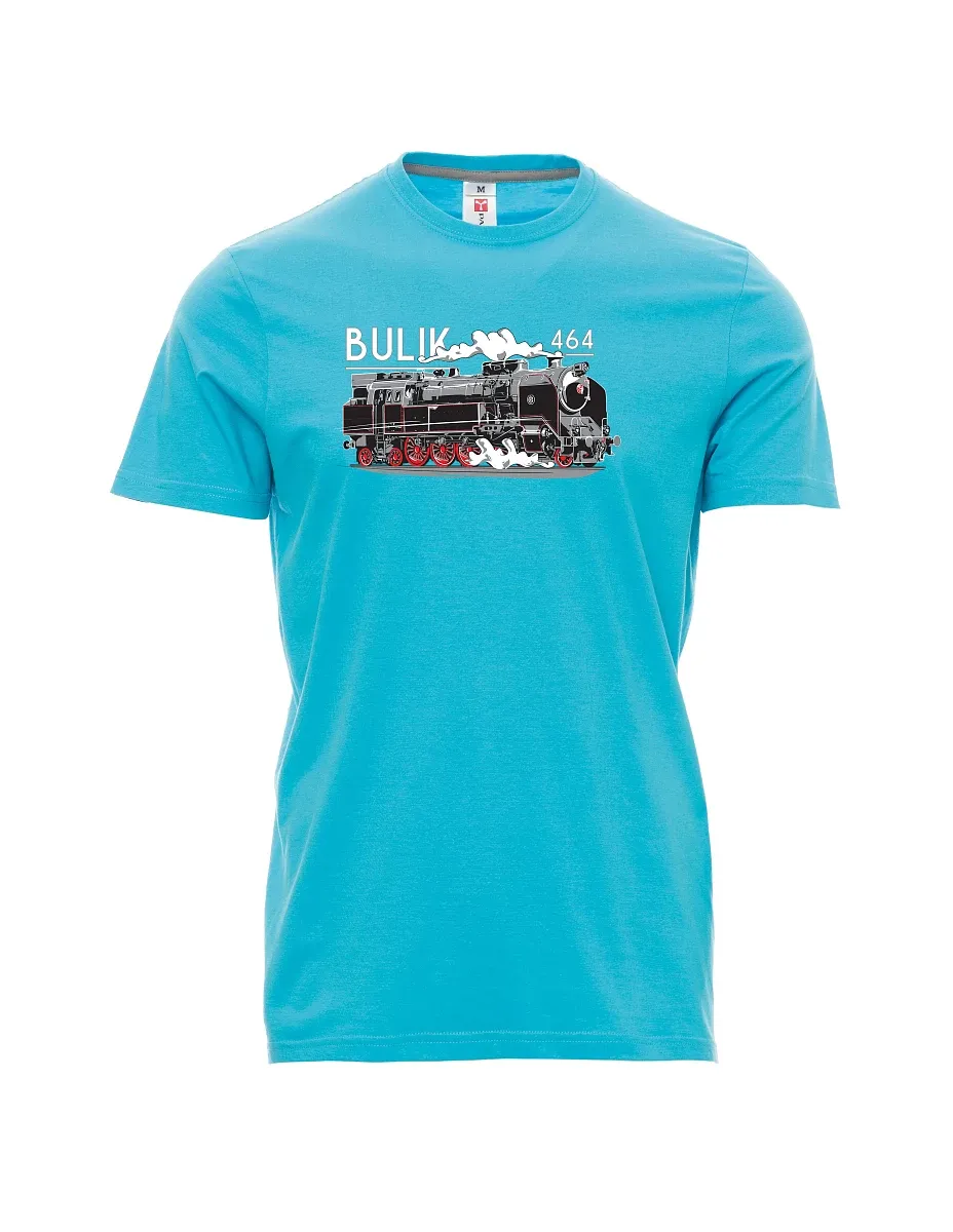 Męski t-shirt turkusowy Lokomotywa 464