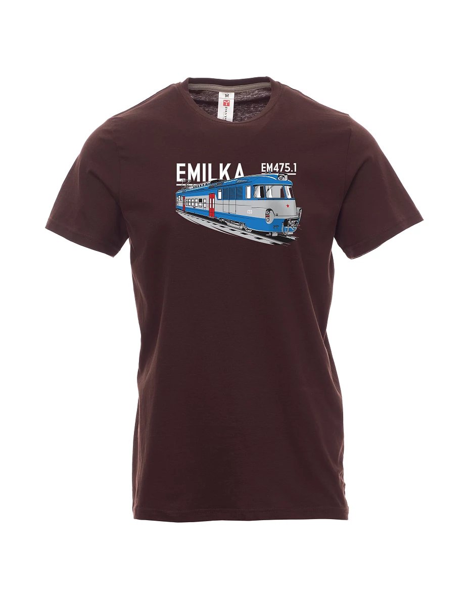 Męski t-shirt ciemny brąz Agregaty elektryczne 475,1