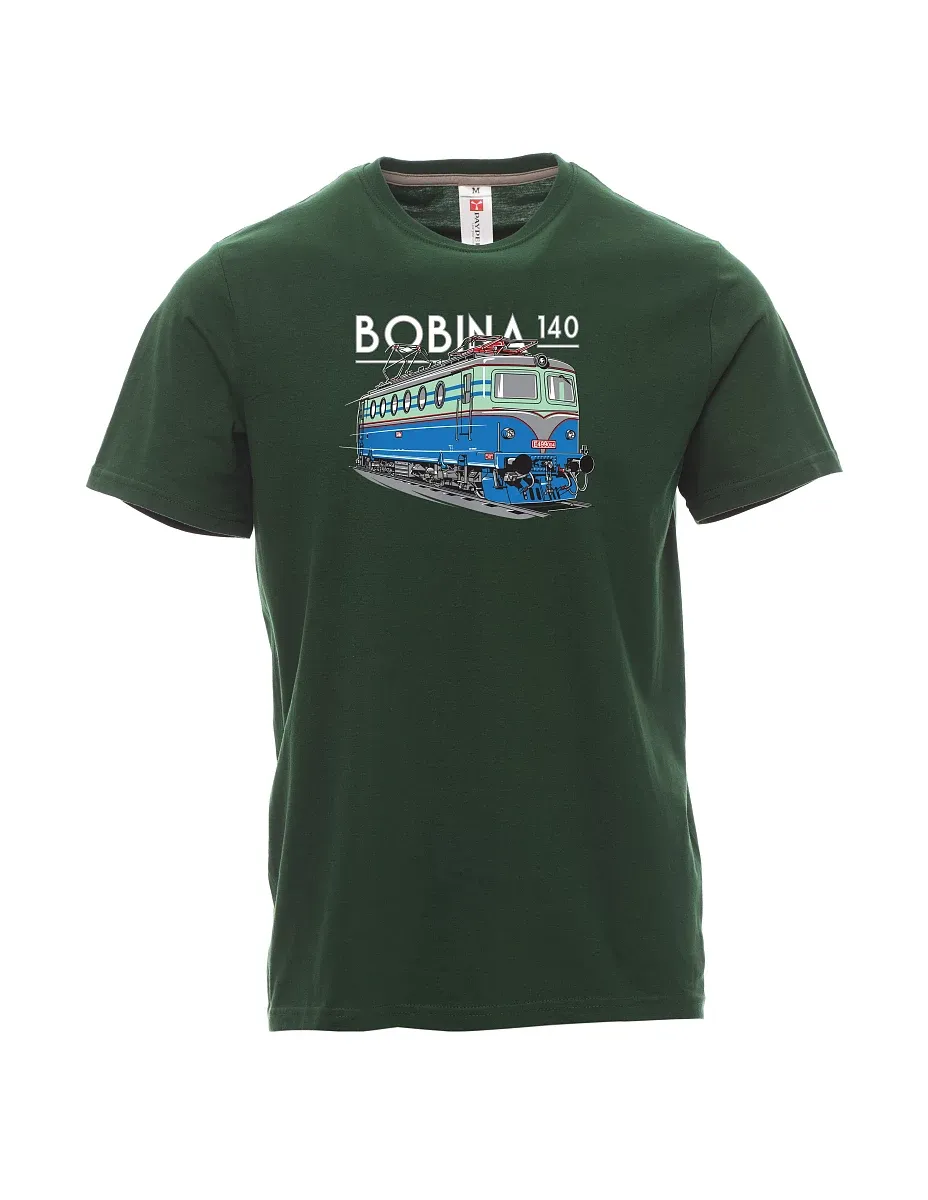 Męski t-shirt ciemnozielony Lokomotywa 140