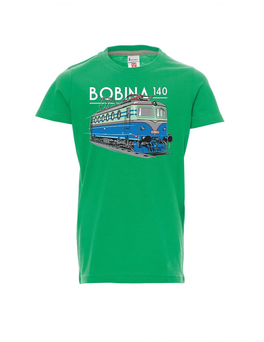 Dziecięcy t-shirt zielony Lokomotywa 140