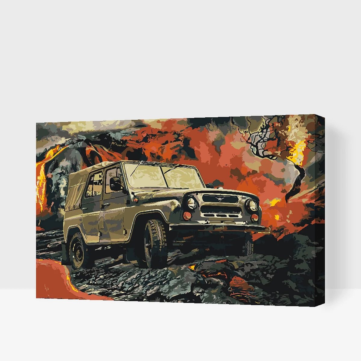 Malowanie po numerach - zdjęcie weterana UAZ 469