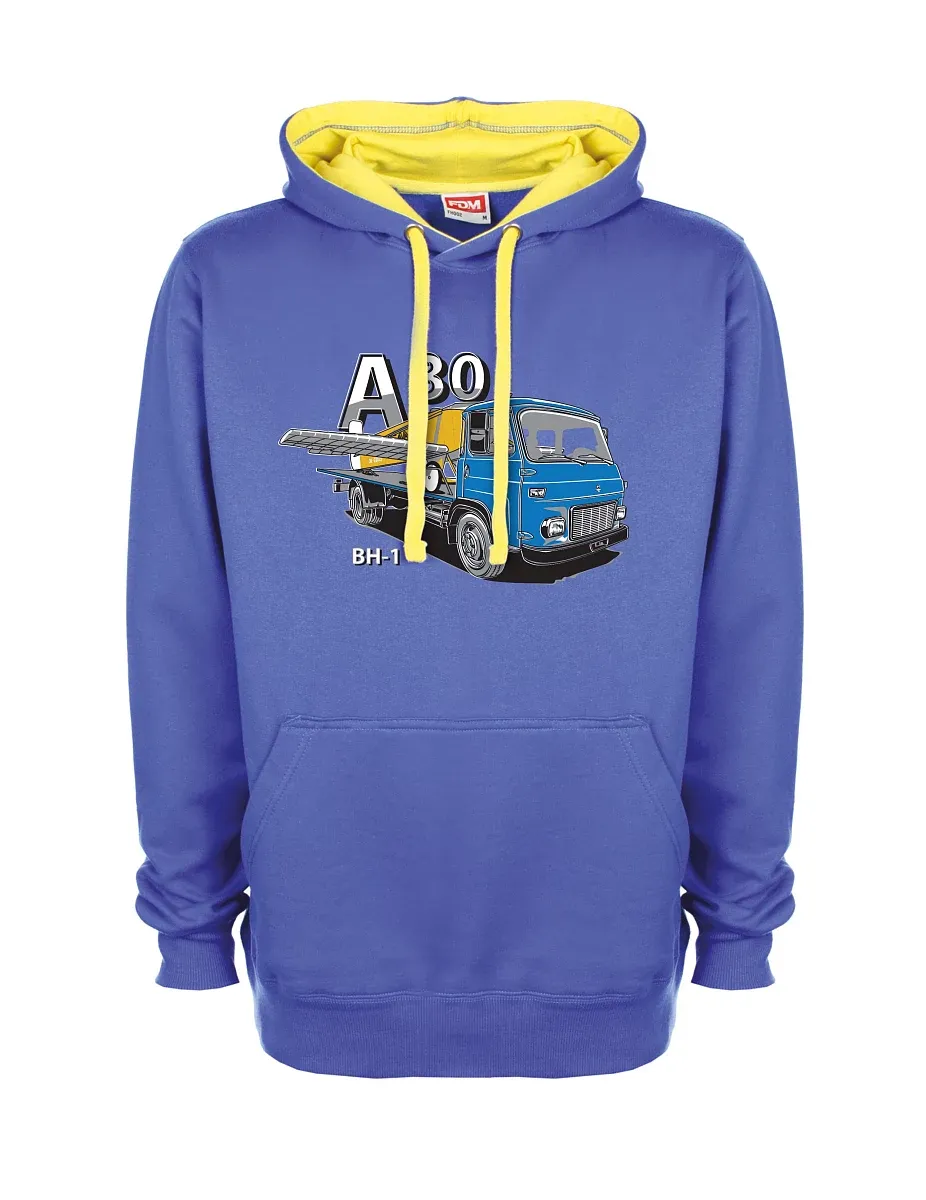 Bluza żółto-niebieska Avia A30 a samolot BH - 1