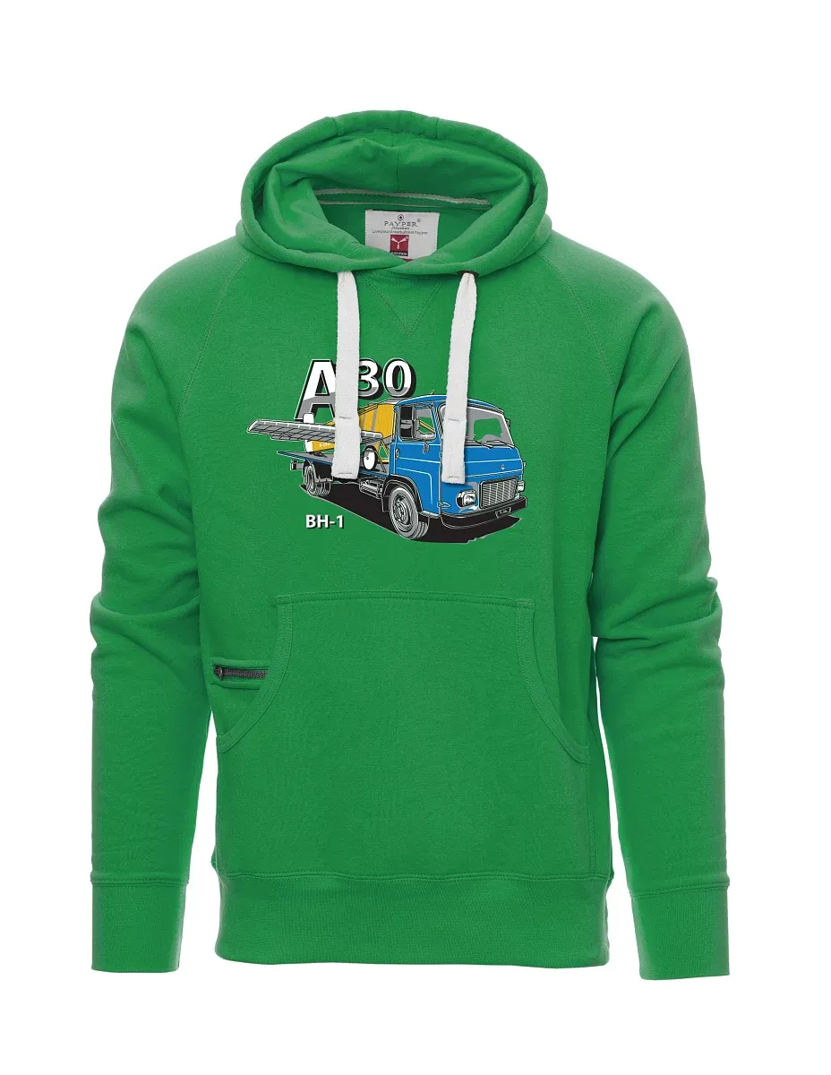 Męska bluza zielona Avia A30 a samolot BH - 1