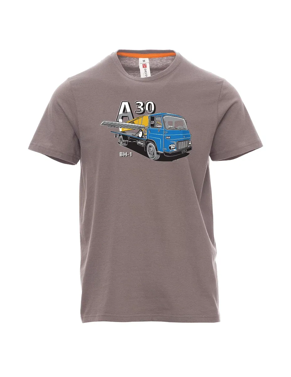 Męski t-shirt stalowa szarość Avia A30 oraz samolot BH - 1