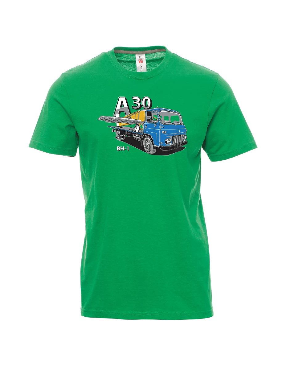 Męski t-shirt zielony Avia A30 oraz samolot BH - 1