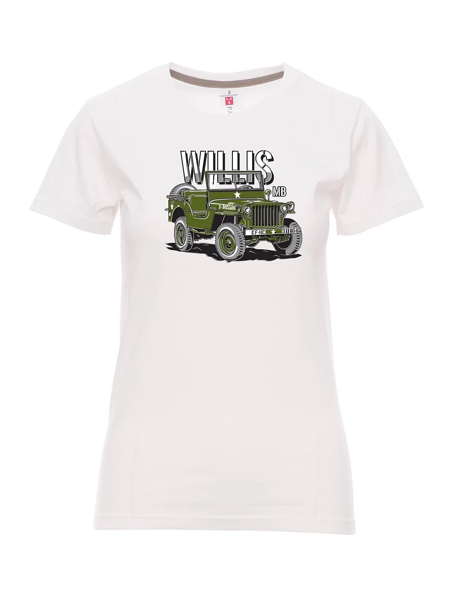Damski t-shirt biały Ciężarówka V3S Ciężarówka z platformą 