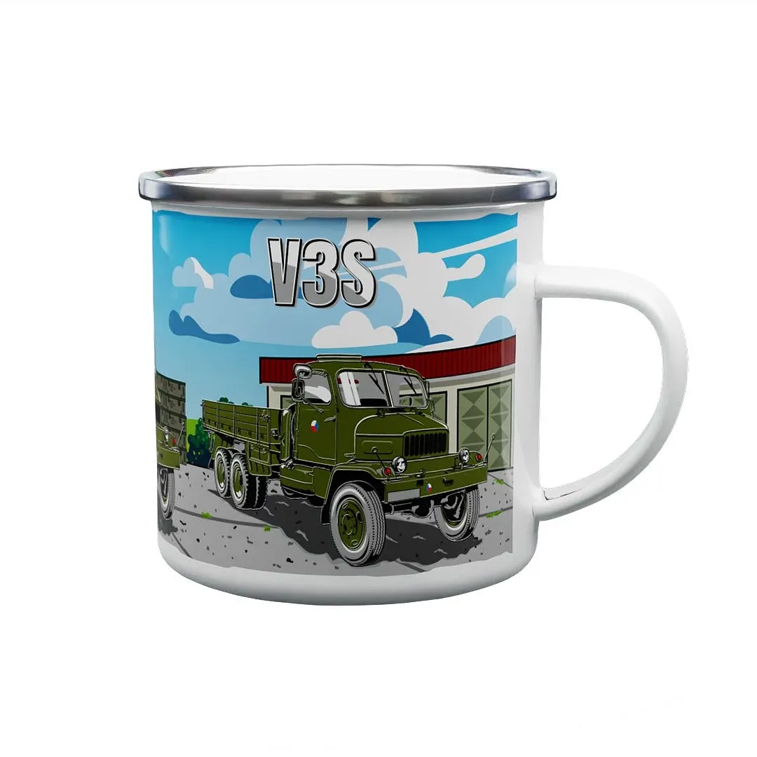 Kubek emaliowany  Ciężarówka V3S  Gabinet 330 ml