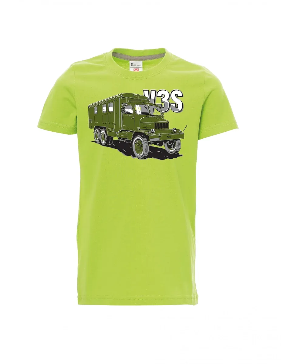 Dziecięcy t-shirt jasno zielony Ciężarówka V3S  Gabinet