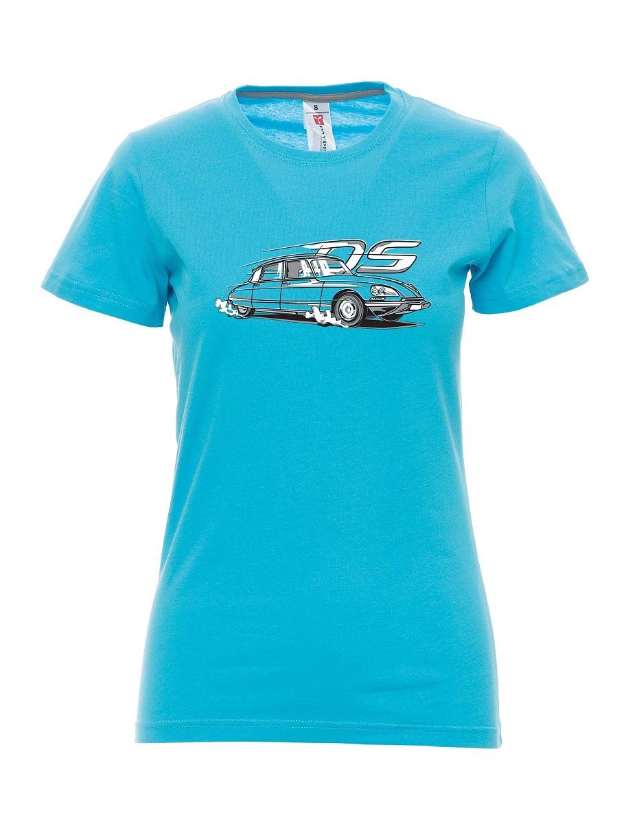 Damski t-shirt turkusowy francuski weteran DS