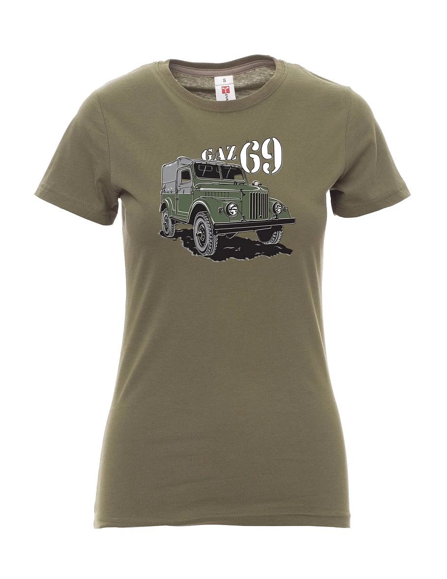 Damski t-shirt khaki GAZ 69