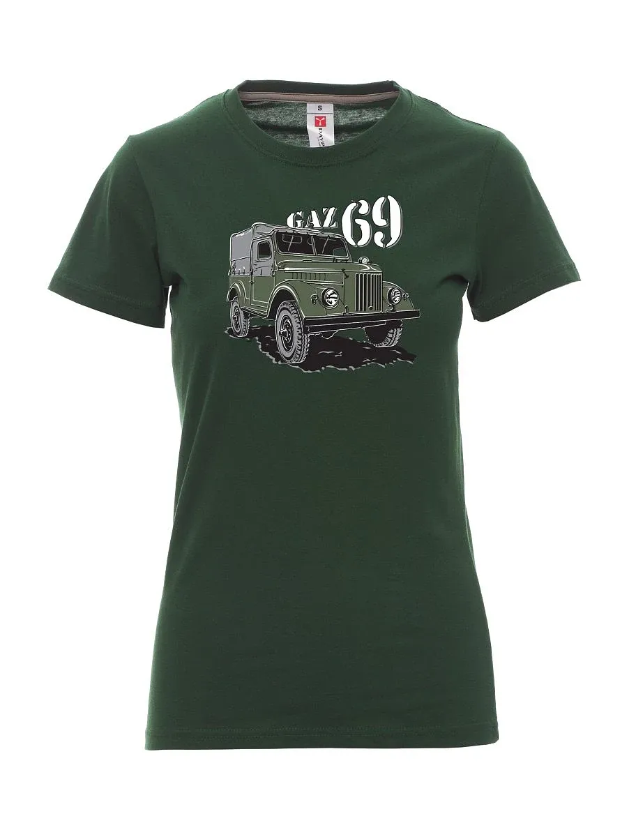 Damski t-shirt ciemnozielony GAZ 69