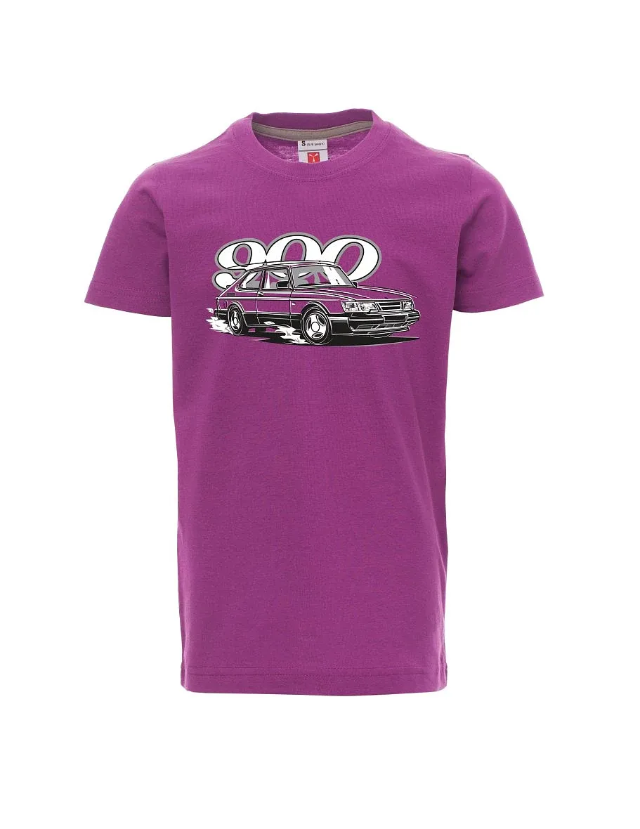 Dziecięcy t-shirt purpurowy Saabo 900