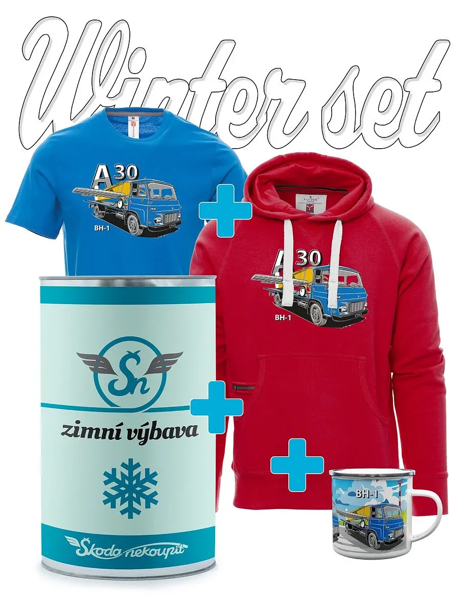 Zimowy zestaw prezentowy Avia A30 oraz samolot BH - 1