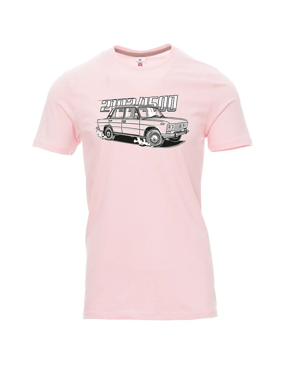 Męski t-shirt jasnoróżowy Lada 2103 / VAZ 1500