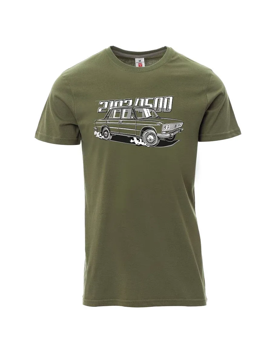 Męski t-shirt khaki Lada 2103 / VAZ 1500
