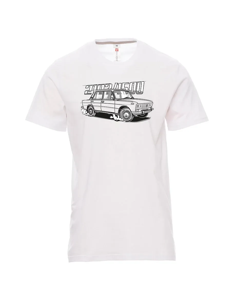 Męski t-shirt biały Lada 2103 / VAZ 1500