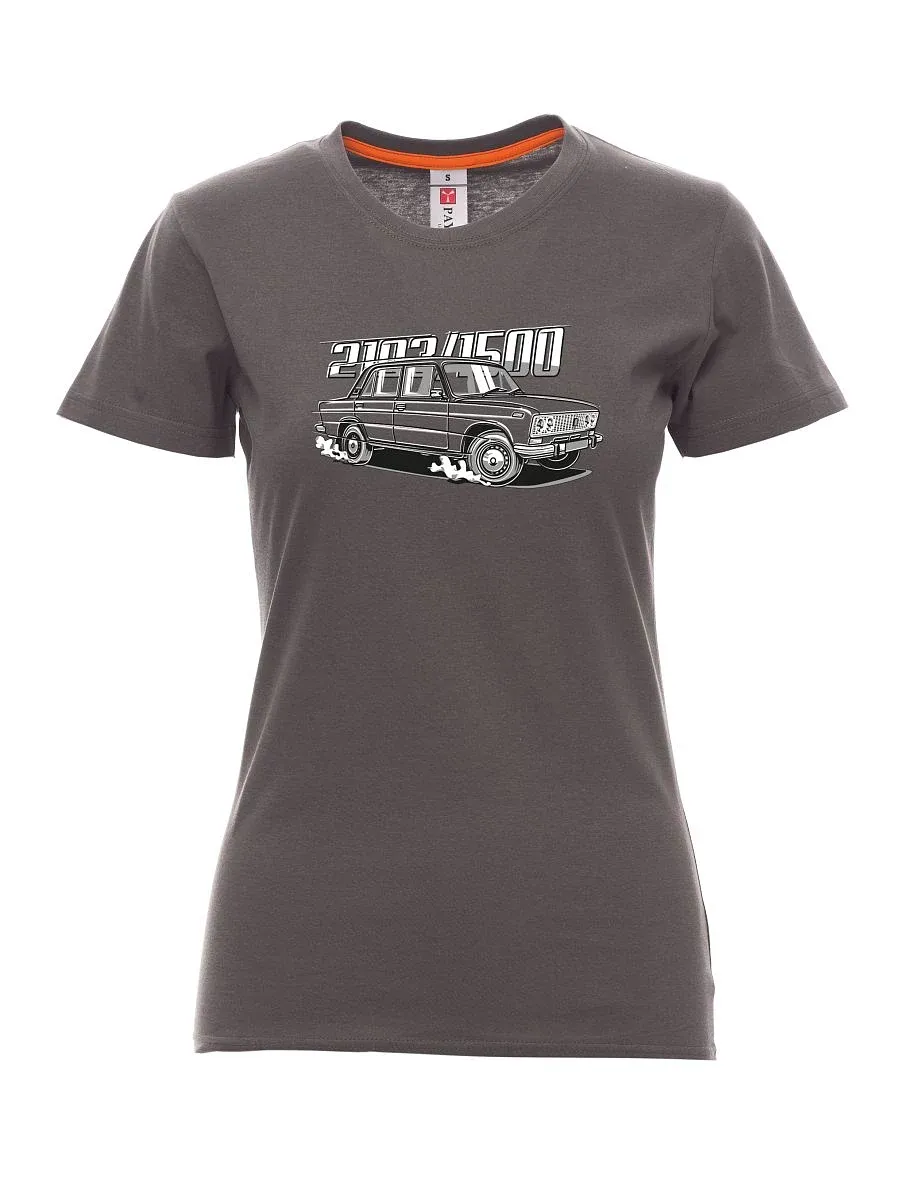 Damski t-shirt antracytowy Lada 2103 / VAZ 1500