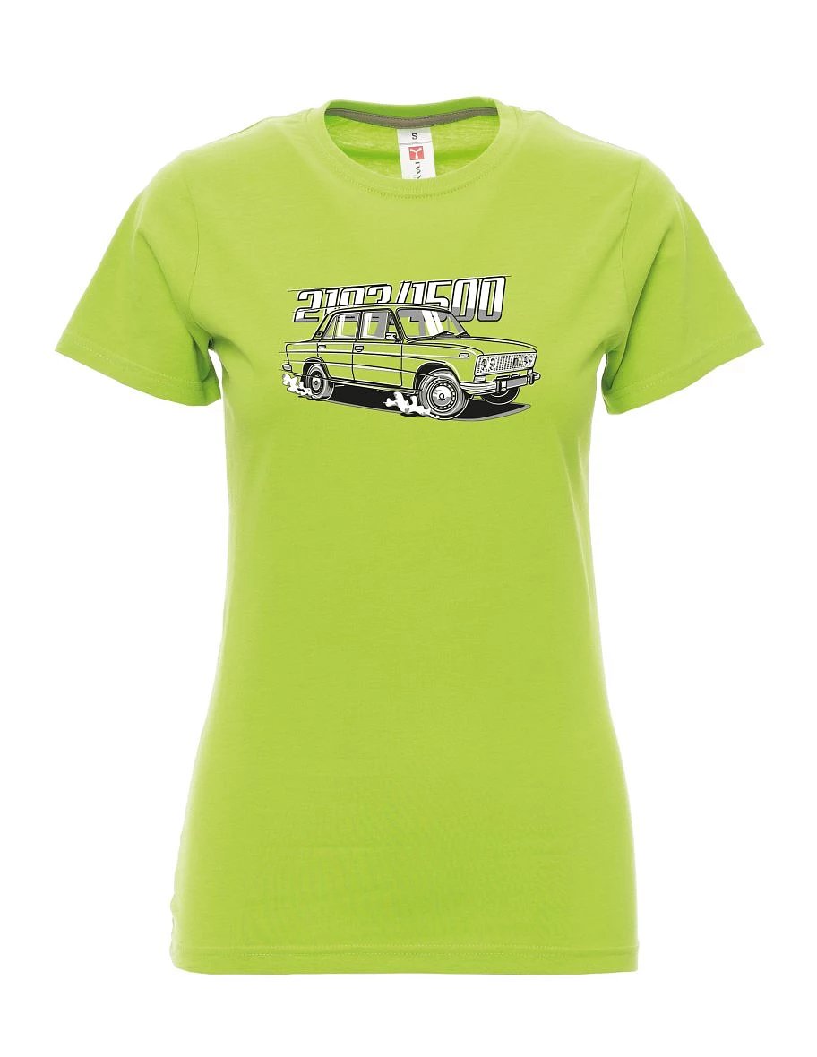 Damski t-shirt limetkowy Lada 2103 / VAZ 1500