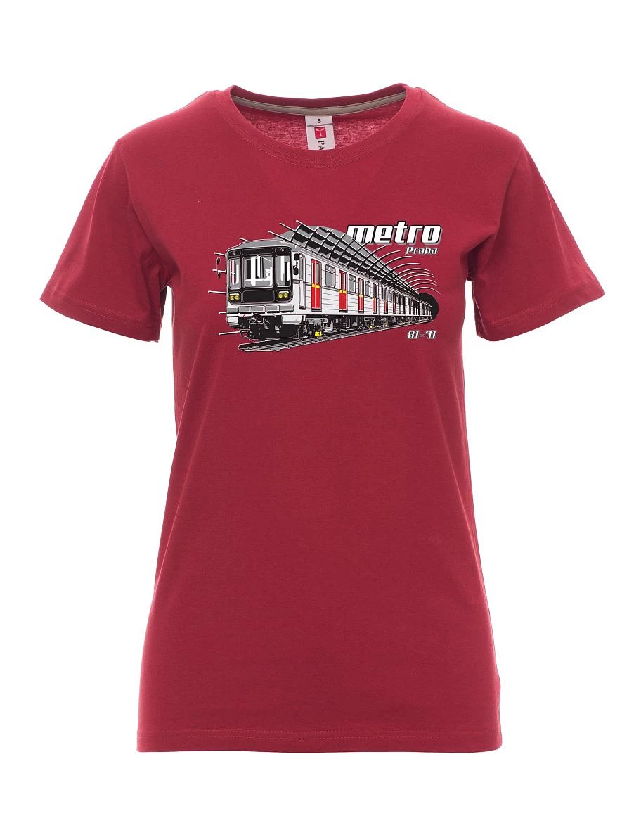 Damski t-shirt bordowy Metro 81-71