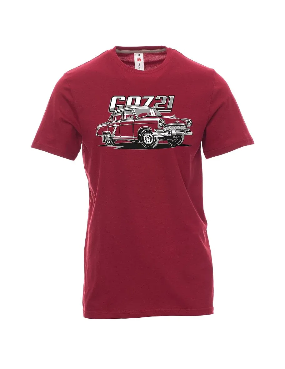 Męski t-shirt czerwony GAZ 21
