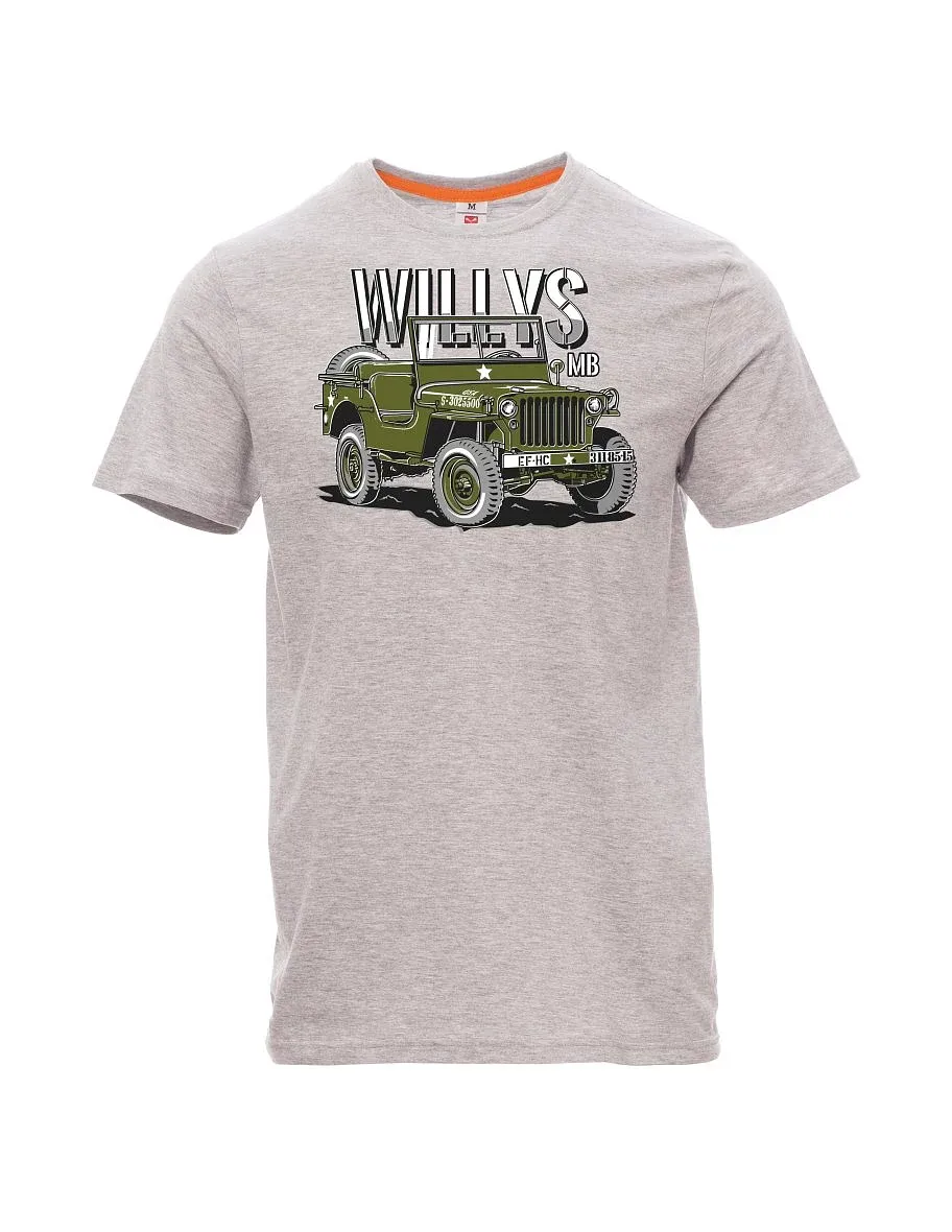 Męski t-shirt szary melanż Willys MB