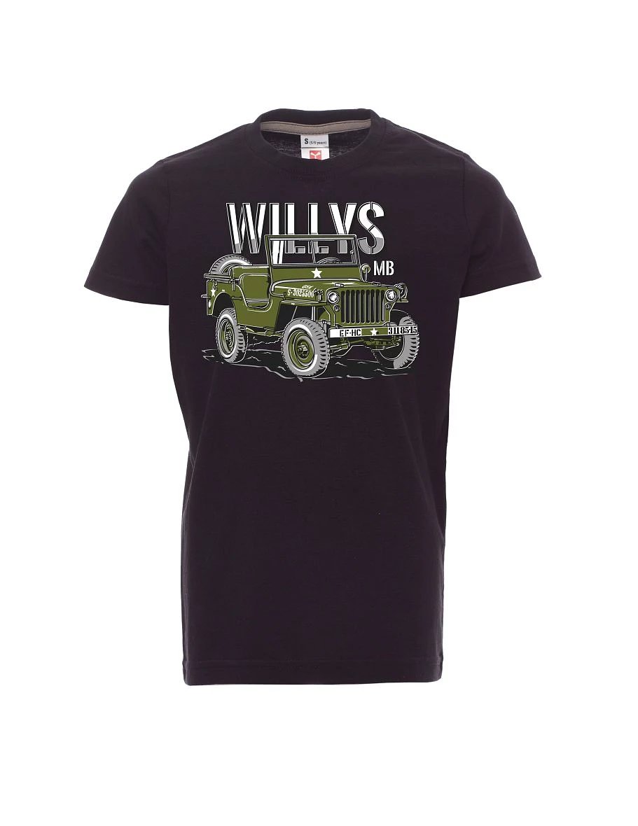 Dziecięcy t-shirt czarny Willys MB