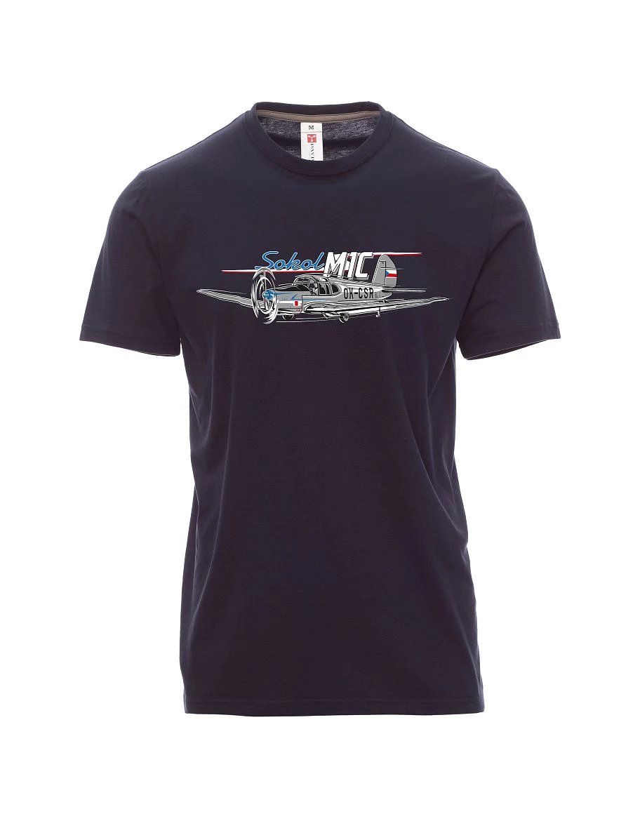 Męski t-shirt marynarka wojenna Samolot Sokół