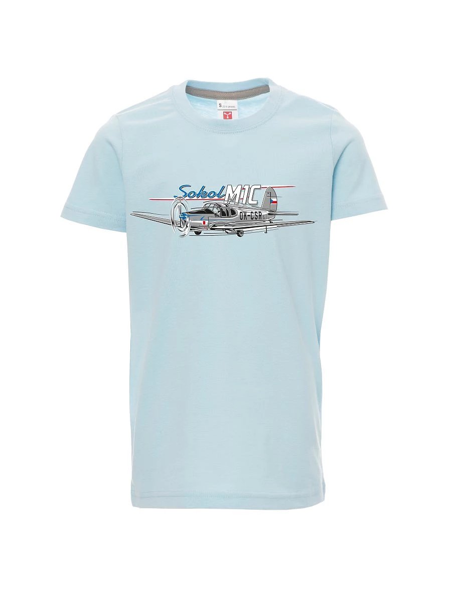 Dziecięcy t-shirt niebieski Samolot Sokół