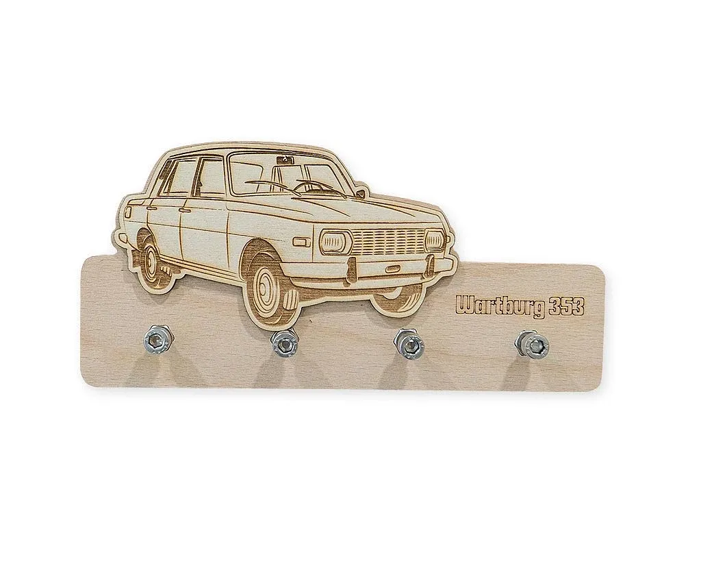 Drewniany wieszak na klucze Wartburg 353