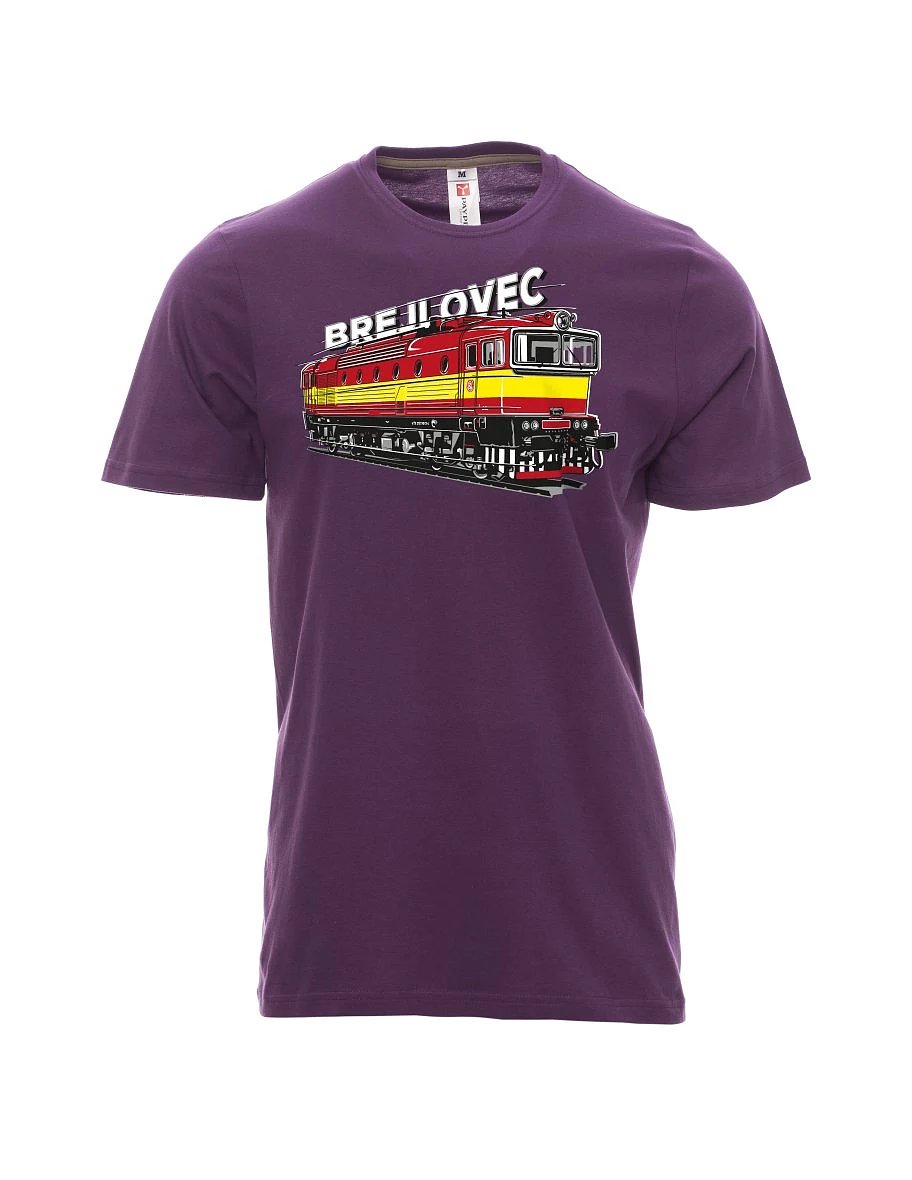 Męski t-shirt purpurowy Lokomotywa 753
