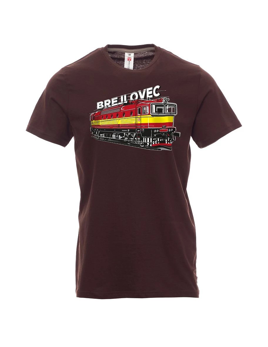 Męski t-shirt ciemny brąz Lokomotywa 753