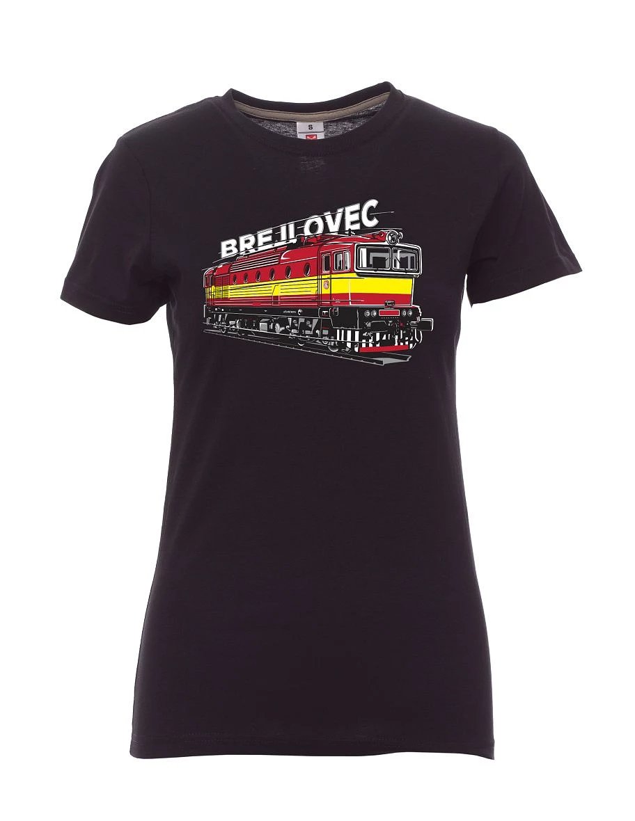 Damski t-shirt czarny Lokomotywa 753