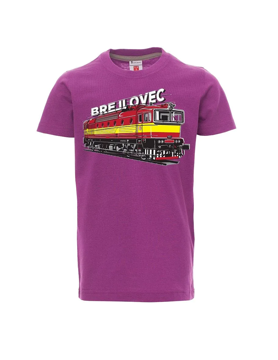 Dziecięcy t-shirt purpurowy Lokomotywa 753