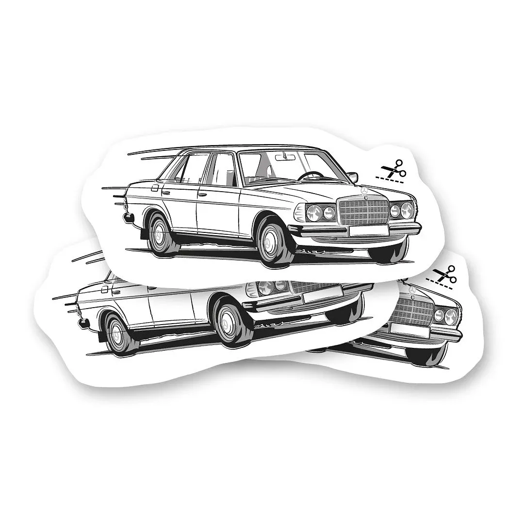 Tymczasowy tatuaż z weteranem Mercedes W123