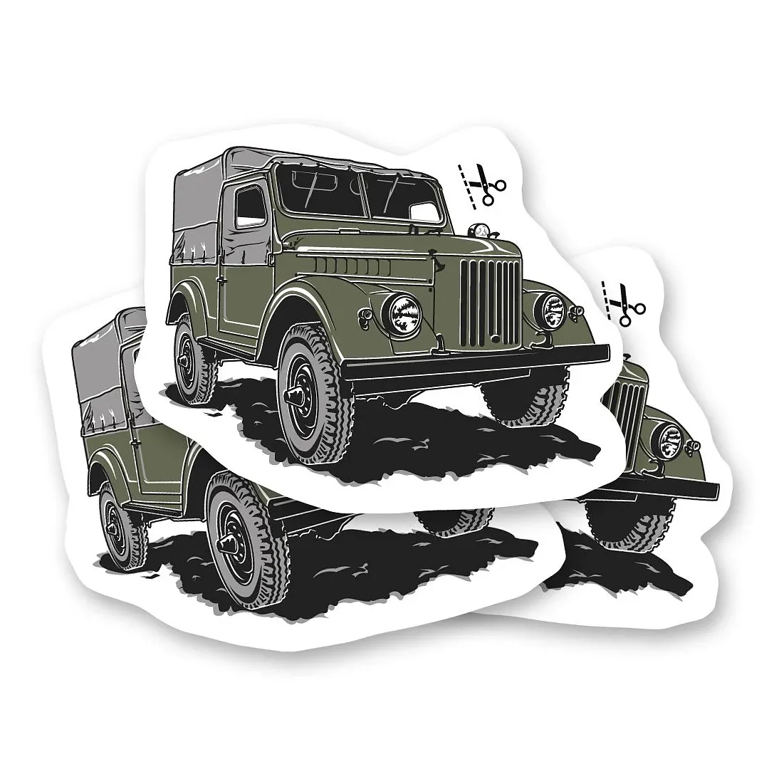 Tymczasowy tatuaż z weteranem Gaz 69