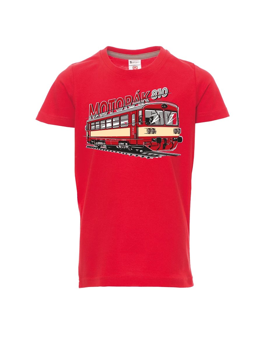 Dziecięcy t-shirt czerwony Pociąg motorowy 810