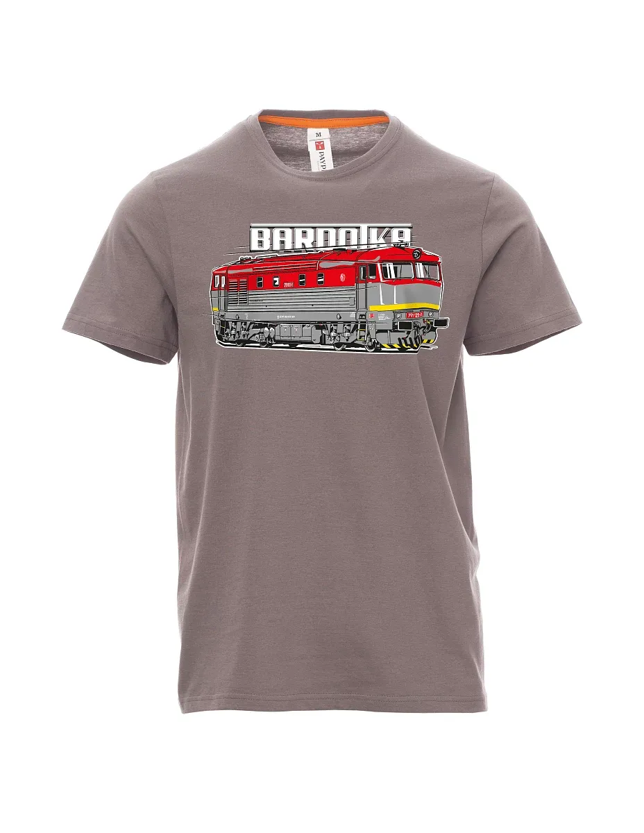 Męski t-shirt stalowa szarość Lokomotywa Bardotka