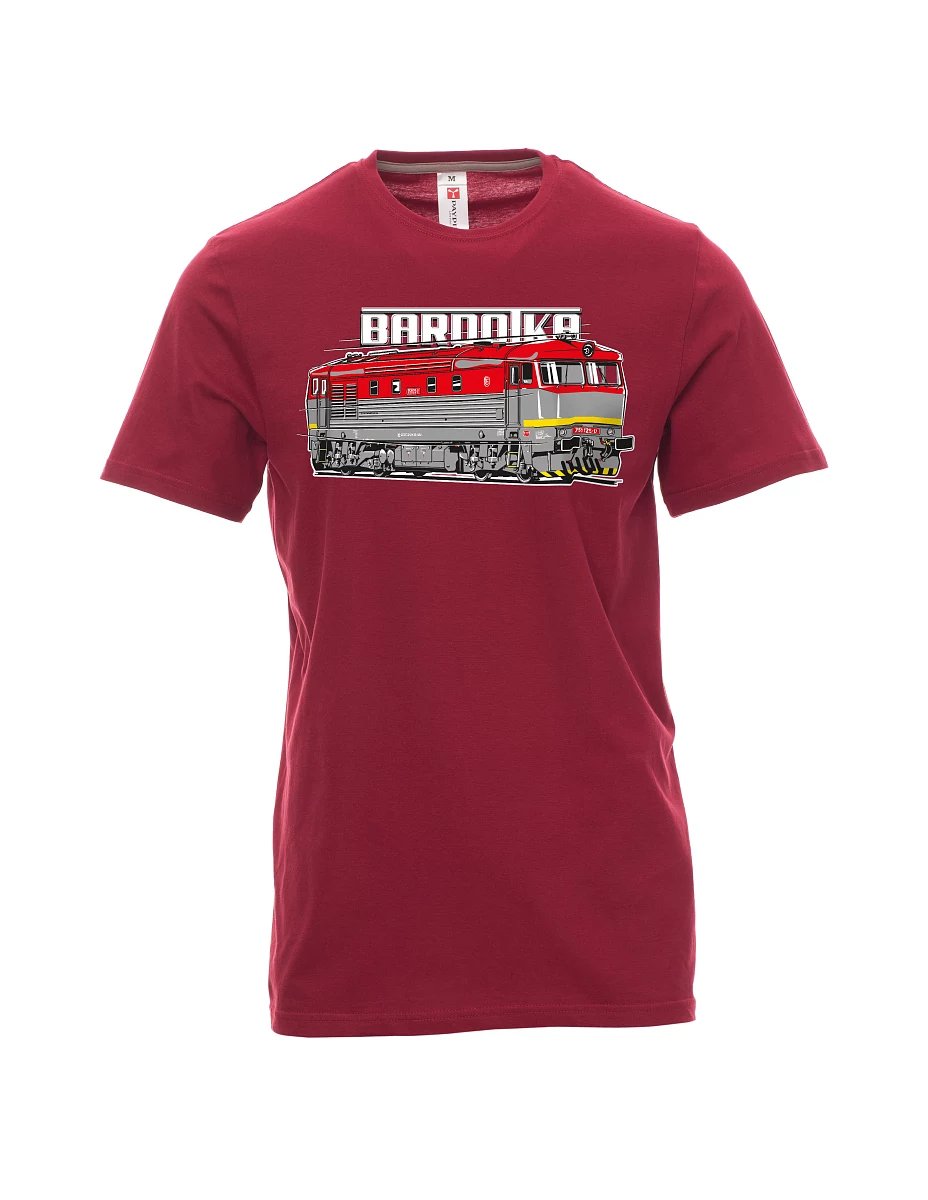 Męski t-shirt czerwony Lokomotywa Bardotka