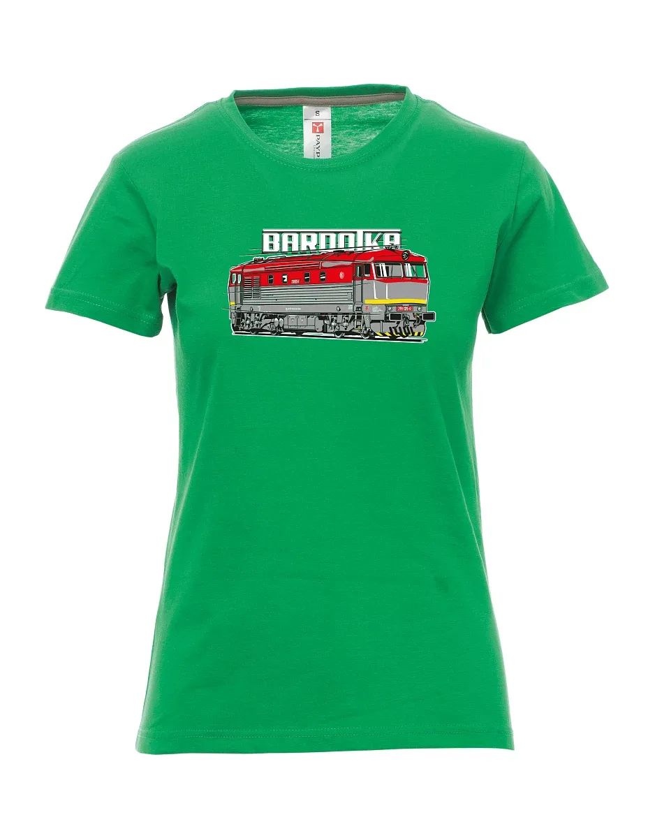 Damski t-shirt zielony Lokomotywa Bardotka