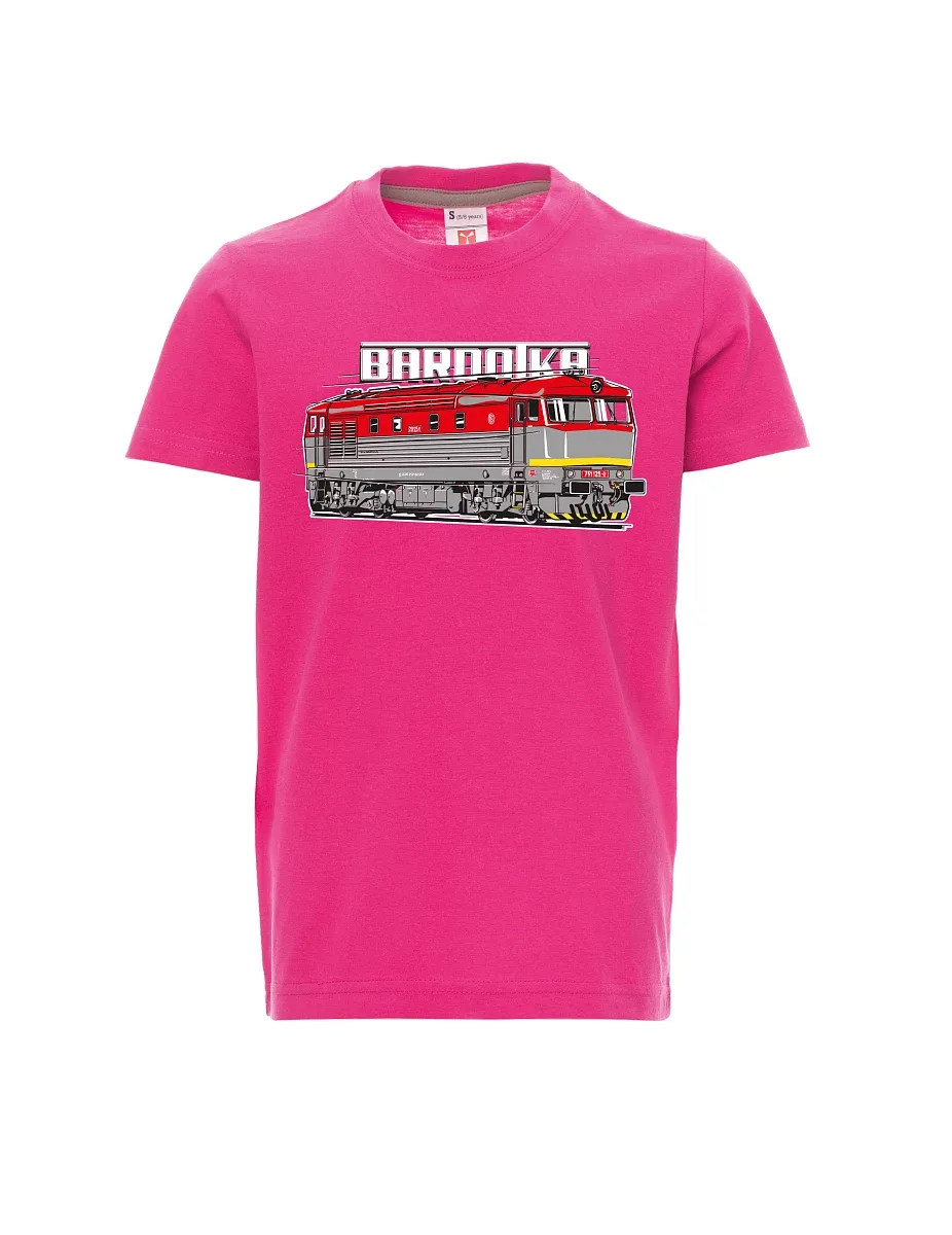 Dziecięcy t-shirt różowy Lokomotywa Bardotka