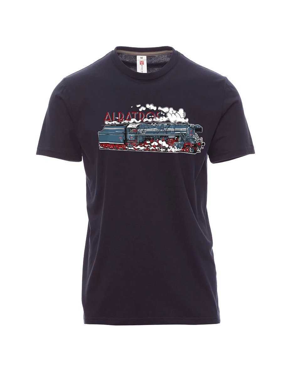 Męski t-shirt marynarka wojenna Lokomotywa Albatros