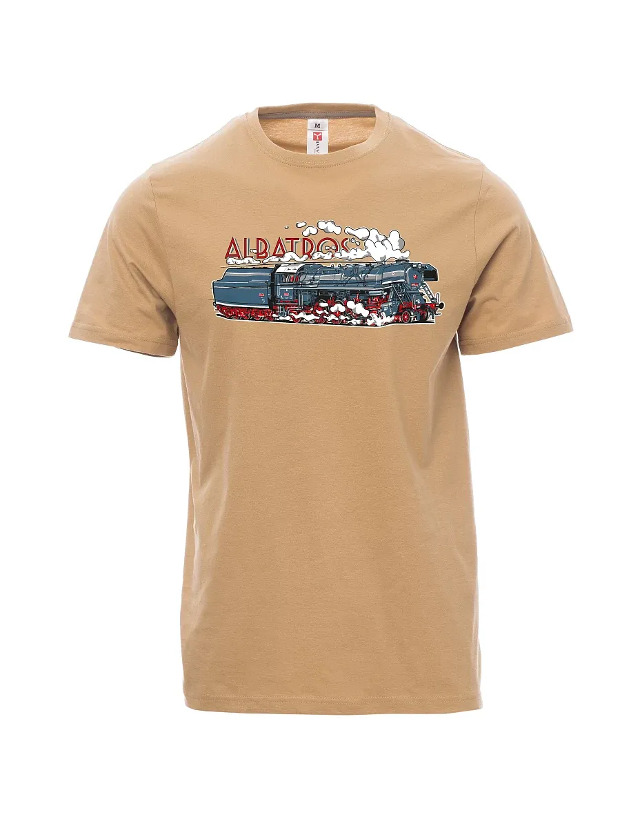 Męski t-shirt brązowy Lokomotywa Albatros